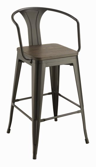 Industrial bar stool in metal