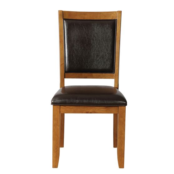 Casual deep brown dining chair