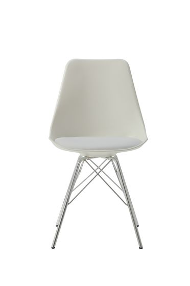 Lowry contemporary white dining chair