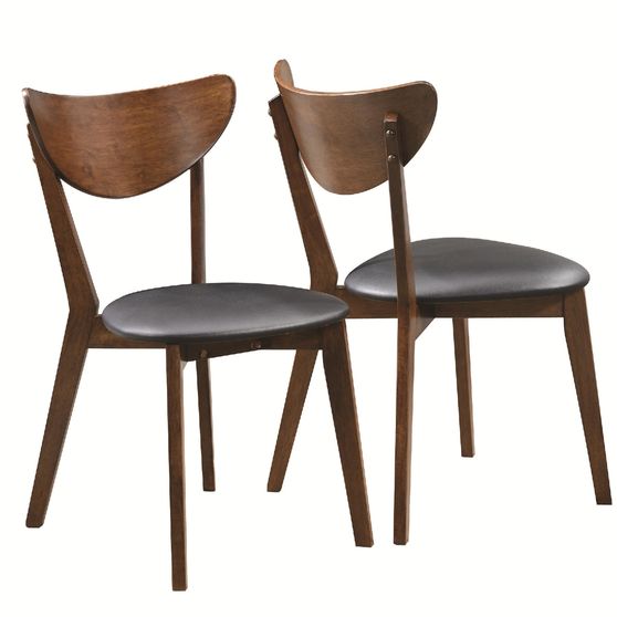 Malone mid-century modern dark walnut dining chair