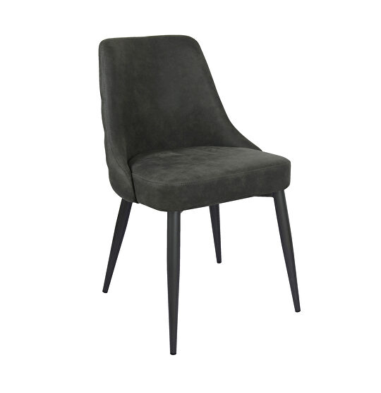 Light gray microfiber upholstery dining chair