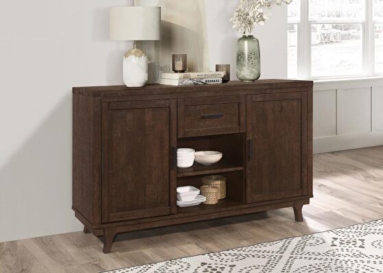 2-door dining sideboard server brown oak
