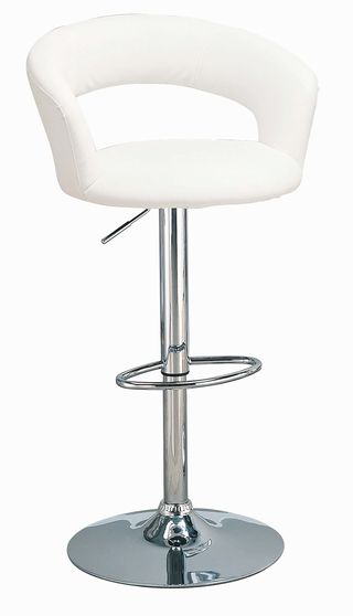 Rec room adjustable bar stool white