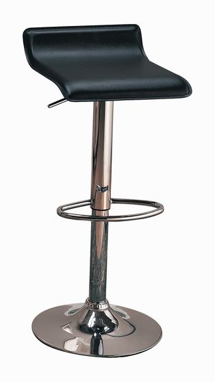 Contemporary black adjustable bar stool