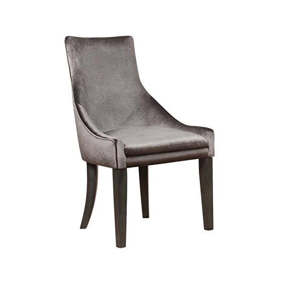 Phelps traditional gray demi-wing chair
