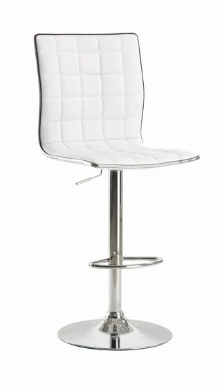 Adjustable bar stool white