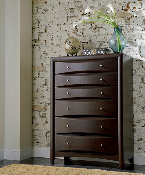 Cotemporary six-drawer chest