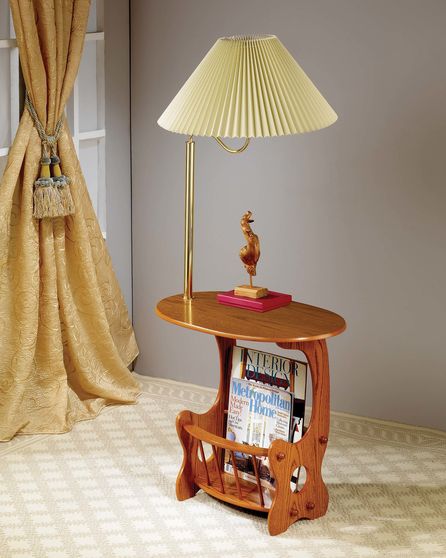 Traditional warm brown accent table