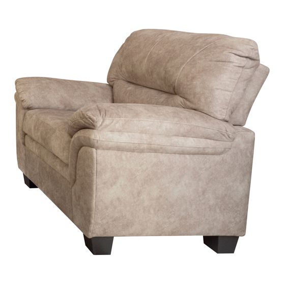 Beige velvet casual style comfy chair