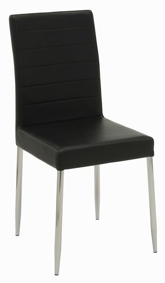 Contemporary set of dining chairs black