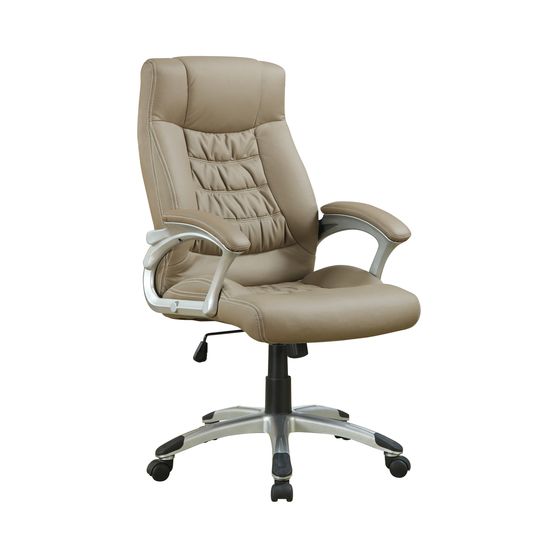 Transitional taupe office chair