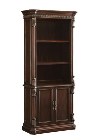 Walnut traditional home office bookcase