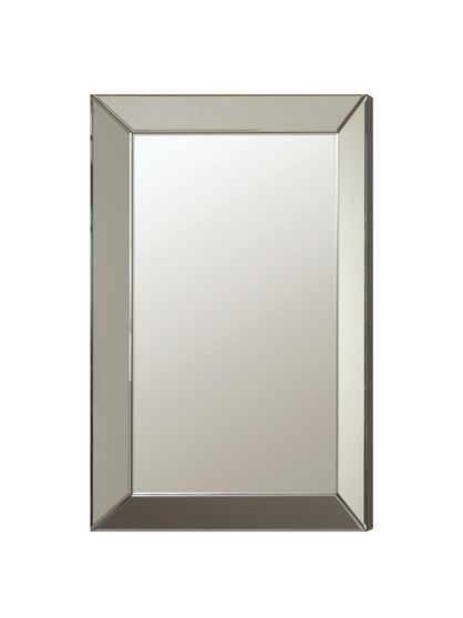 Transitional rectangle accent mirror