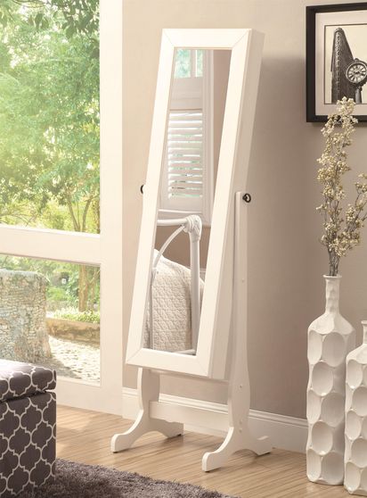 Casual white jewelry cheval mirror