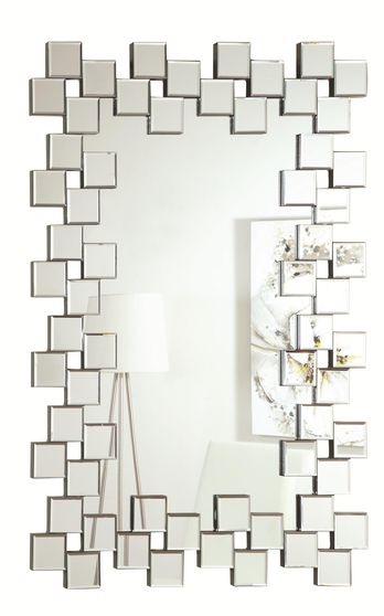 Contemporary frameless clear mirror