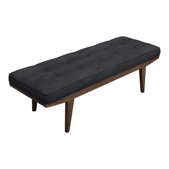 Mid-century design tufted seat bench