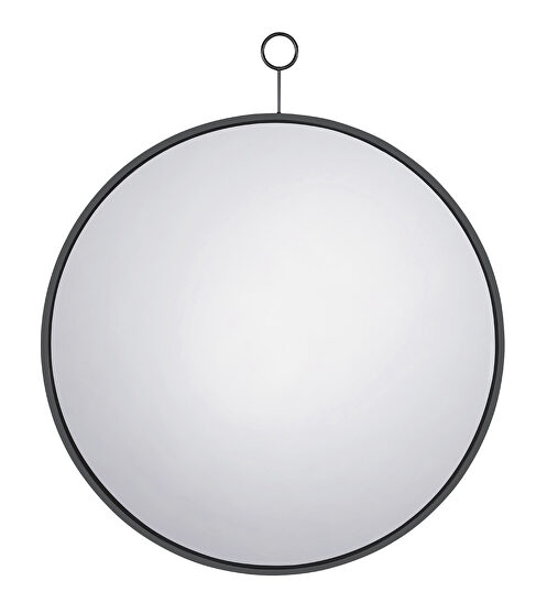 Round wall mirror black nickel