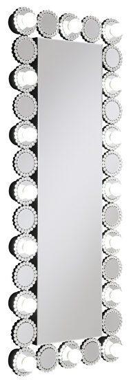 Rectangular wall mirror with led lighting