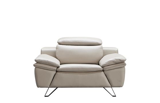Light gray modern leather chair