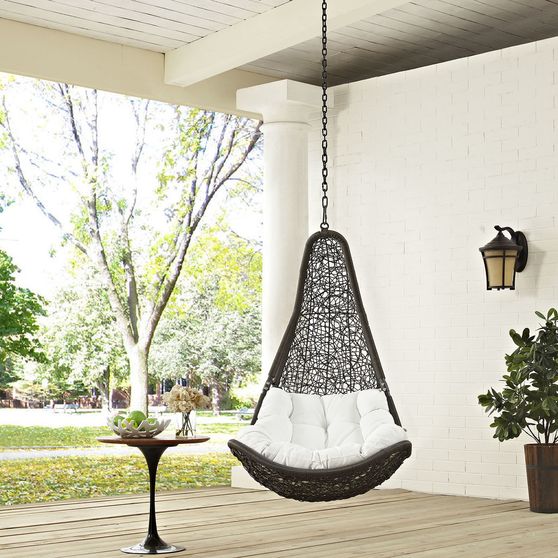 Swing chair in gray white