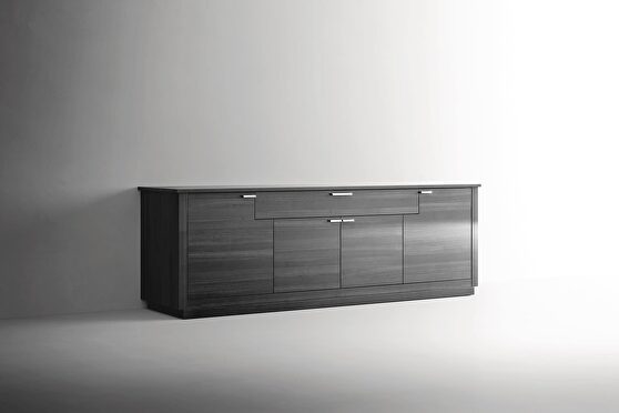High-gloss Italy-made gray finish buffet