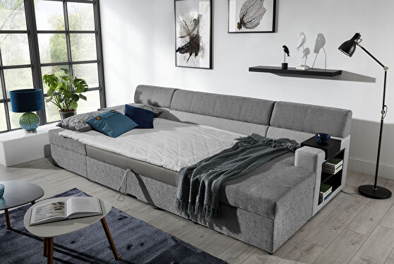 Contemporary special order sectional w/ bed