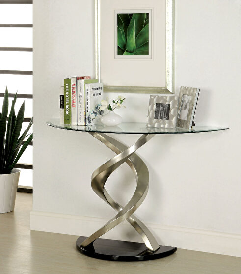 Stainless steel / tempred glass top sofa table