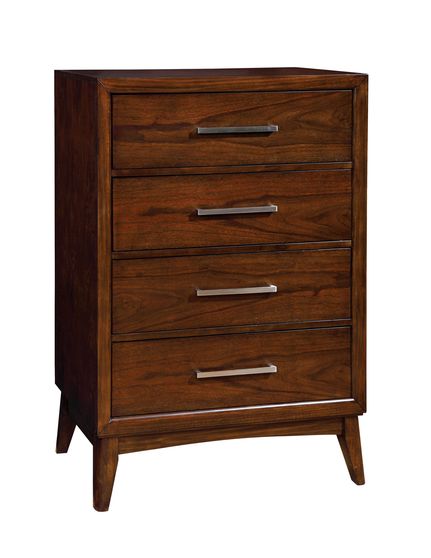 Cherry finish contemporary style chest