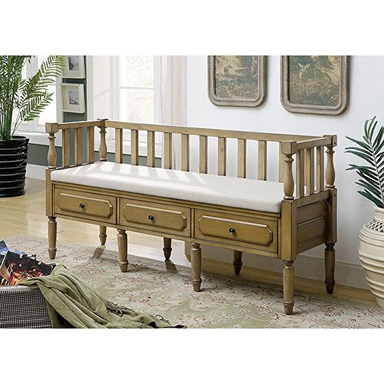 Weathered natural tone ballinasloe transitional bench