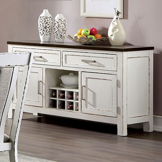 Two-tone look rustic style server