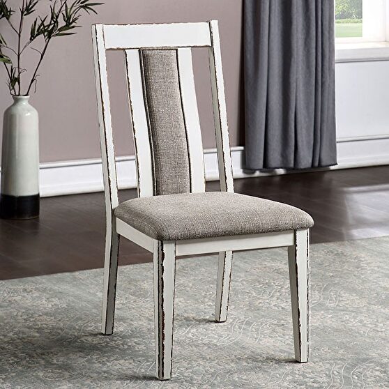 Two-tone look rustic style side chair