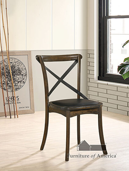Metal x-cross back design dining chair