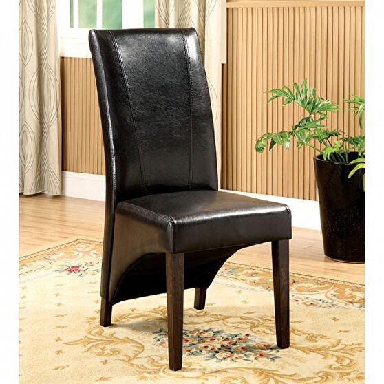 Dark oak/ espresso contemporary side chair