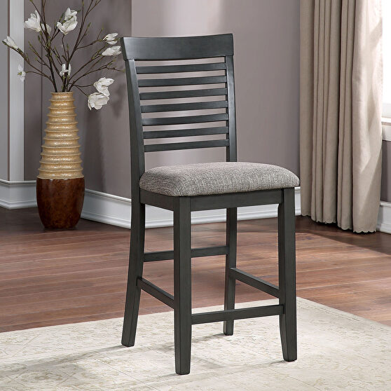 Gray subtle wood grain counter height chair