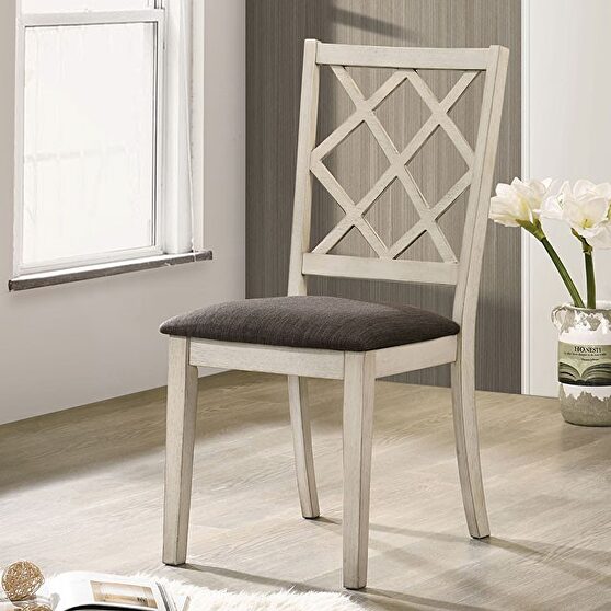 Gray fabric seat dining chair
