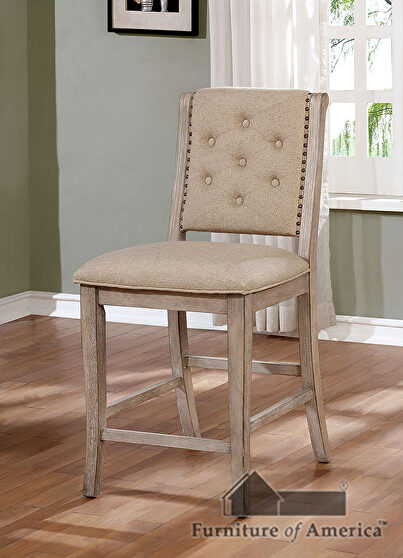 Rustic natural tone rustic counter ht. chair