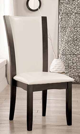 Gray/ white padded seat & back dining chair