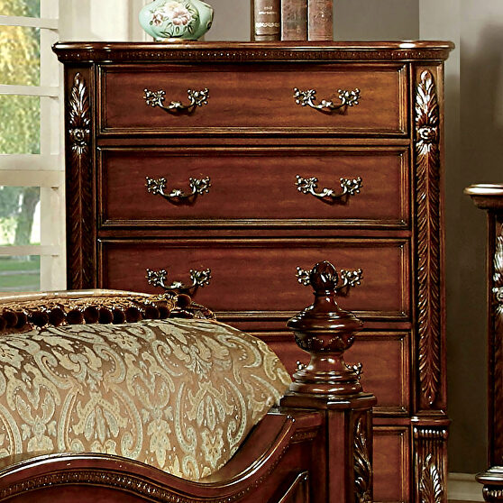 Rich wood grand design accented chest