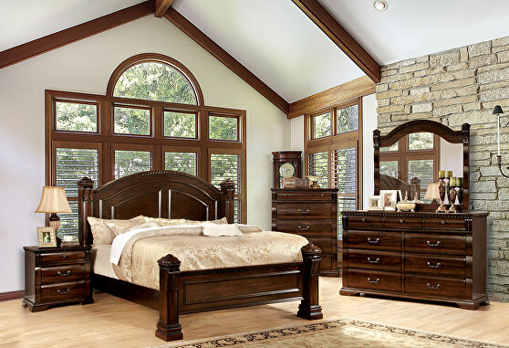 Cherry solid wood transitional bed