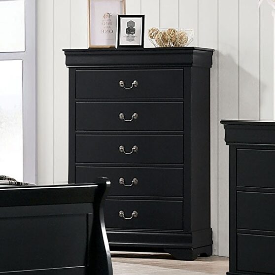 Black english dovetail construction transitional chest