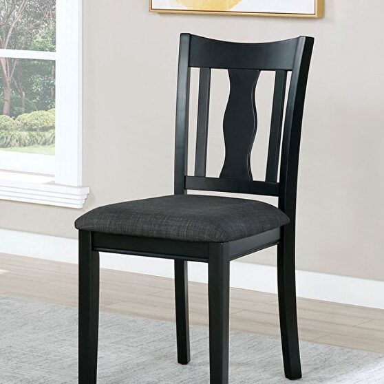 Black/ gray finish dining chair
