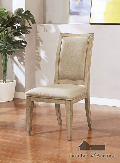 Natural tone/ beige transitional dining chair