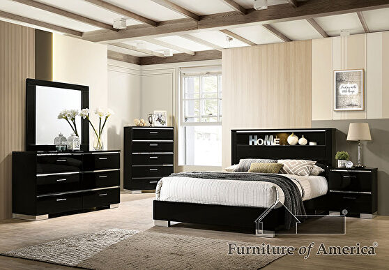 Black/ chrome high gloss lacquer coating bed