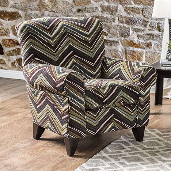 Contemporary style fabric pattern chair