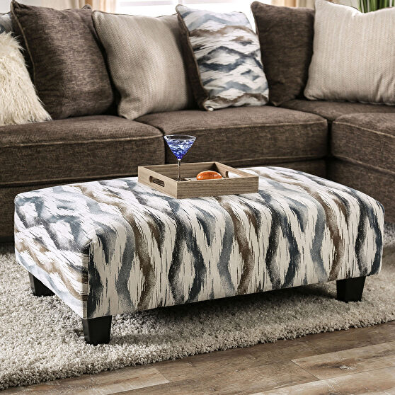 Wild design-printed ottoman