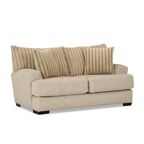 Light brown transitional loveseat made in us