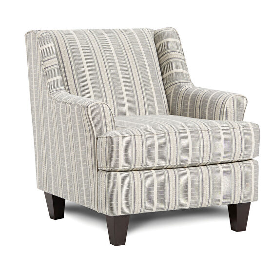 Fully padded and upholstered with intricately-stitched patterns chair