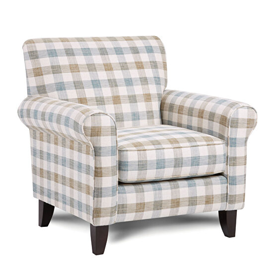 Flannel-like pattern of light pastels chair