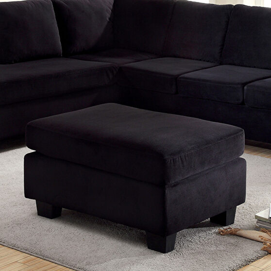 Black contemporary ottoman