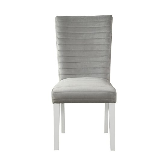 Silver / white dining chair